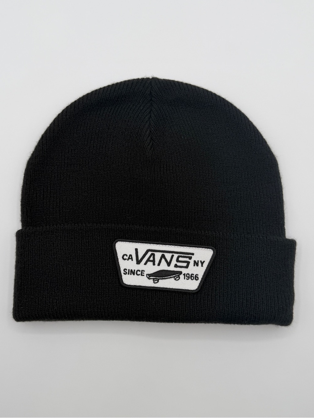 Vans CA NY Since 1966 Skateboard Patch Beanie Black Beanie